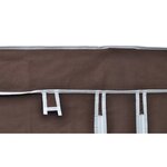 vidaXL Garde-robe en tissu 2 Pièces Marron