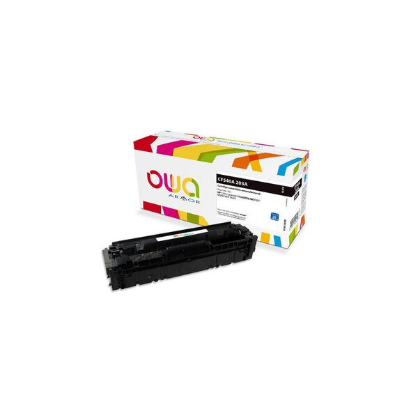 Toner d'encre remanufacturé, compatible pour HP 203A, CF540A - Noir