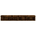 vidaXL Meubles TV avec lumières LED 2 Pièces chêne fumé 100x30x30 cm