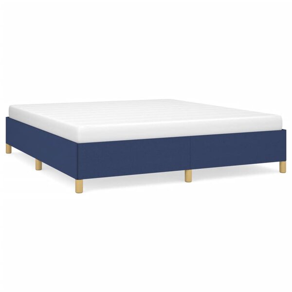 vidaXL Cadre de lit bleu 160x200 cm tissu