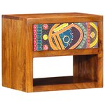 Tables de chevet vidaXL 2 pièces 40x35x35 cm en bois massif d'acacia