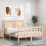 vidaXL Cadre de lit sans matelas 120x200 cm bois de pin massif