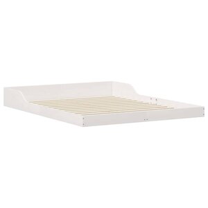 vidaXL Cadre de lit Blanc 140 x 220 cm Bois massif en pin