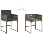 vidaXL Ensemble à manger de jardin 11Pièces avec coussins gris poly rotin