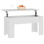 vidaXL Table basse blanc 101x49x52 cm bois d'ingénierie