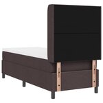 Lit à ressorts vidaXL avec matelas marron foncé 80x200 cm en tissu