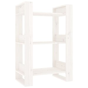 vidaXL Bibliothèque/Séparateur de pièce Blanc 60x35x91 cm Bois de pin