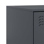vidaXL Tables de chevet 2 Pièces anthracite 34 5x39x44 cm acier