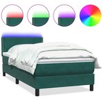vidaXL Sommier à lattes de lit et matelas vert foncé 80x220 cm velours
