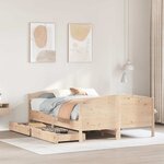 vidaXL Cadre de lit sans matelas 140x200 cm bois massif de pin