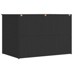 vidaXL Boîte de rangement de jardin noir 150x100x100 cm résine tressée