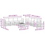 vidaXL Ensemble de canapés d'extérieur 9 pc Blanc et anthracite