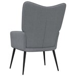 vidaXL Chaise de relaxation avec tabouret Gris clair Tissu