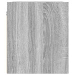 vidaXL Table de chevet murale sonoma gris 38x34x40 cm