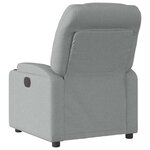vidaXL Fauteuil inclinable électrique Gris clair Tissu