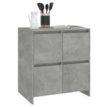 vidaXL Buffet Gris béton 70x41x75 cm Bois d'ingénierie