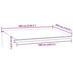 vidaXL Auvent manuel rétractable avec LED anthracite blanc 600x350 cm