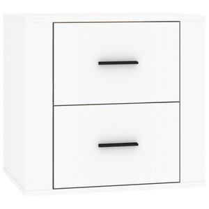 vidaXL Table de chevet murale Blanc 50x36x47 cm