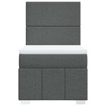 vidaXL Sommier à lattes de lit avec matelas Gris foncé 80x200 cm Tissu