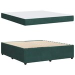 vidaXL Cadre de lit avec matelas Vert foncé 180 x 200 cm tissu