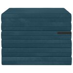 vidaXL Canapé-lit pliable 140 x 67 x 15 cm Bleu