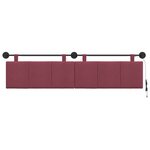 vidaXL Tête de lit suspendue Avec lumière LED Bordeaux Tissu