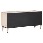 vidaXL Meuble TV Blanc 105 x 33 5 x 46 cm Bois de mangue massif