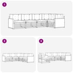 vidaXL Ensemble de canapés d'extérieur 5 pc Naturel et Crème