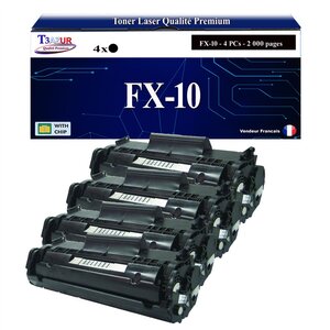 T3AZUR -4x Toners compatibles avec Canon FX10 (0263B002) pour Canon MF4370DN  MF4380DN  MF4660PL  MF4690PL  PCD440  PCD450