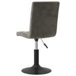 vidaXL Chaises pivotantes à manger lot de 2 gris foncé velours