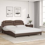vidaXL Cadre de lit sans matelas marron 180x200 cm similicuir