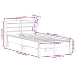 vidaXL Cadre de lit sans matelas cire marron 100x200cm bois pin massif