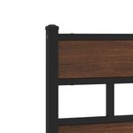 vidaXL Tête de lit de remplacement chêne marron 120 cm acier et bois d'ingénierie