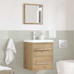 vidaXL Ensemble de mobilier de salle de bain Marron 41 x 38 5 x 48 cm