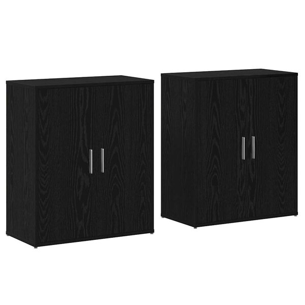 vidaXL Buffet 2 Pièces Chêne noir 60 x 31 x 70 cm Bois d'ingénierie