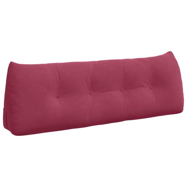 vidaXL Coussin de Dos Bordeaux 140 x 24 x 50 cm Velours