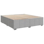 vidaXL Sommier à lattes de lit avec matelas Gris clair 180x200cm Tissu