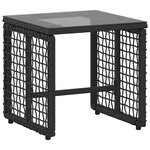 vidaXL Ensemble de meubles d'extérieur 5 Pièces Noir et Blanc