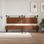 vidaXL Tête de lit suspendue Marron PU antique