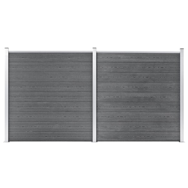 vidaXL Clôture de jardin WPC 353x186 cm Gris