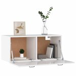 vidaXL Armoire murale blanc brillant 80x36 5x35 cm bois d'ingénierie