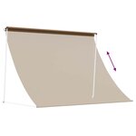 vidaXL Auvent Beige 400 x 150 cm