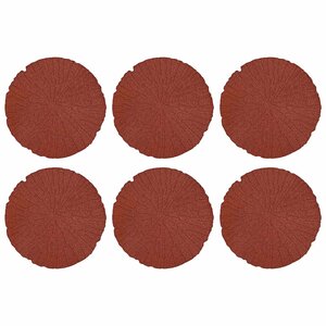 vidaXL Dalle de jardin 6 pièces Rouge Ø 45 x 1 8 cm Caoutchouc