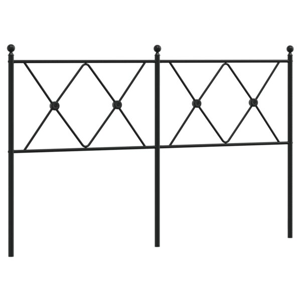 vidaXL Tête de lit métal noir 137 cm