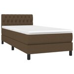 vidaXL Sommier à lattes de lit et matelas et LED Marron foncé 90x200cm