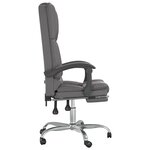 Fauteuil de massage inclinable de bureau informatique étude similicuir gris 02_0025405