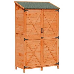vidaXL Abri de jardin Marron 106 x 56 x 176 5 cm Bois d'ingénierie