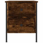 vidaXL Tables de chevet 2 Pièces chêne fumé 40x42x50 cm bois ingénierie