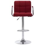 vidaXL Chaises de bar lot de 2 bordeaux tissu