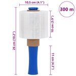 vidaXL Films étirables 10 Pièces transparent 23 μm 10 cm x 300 m